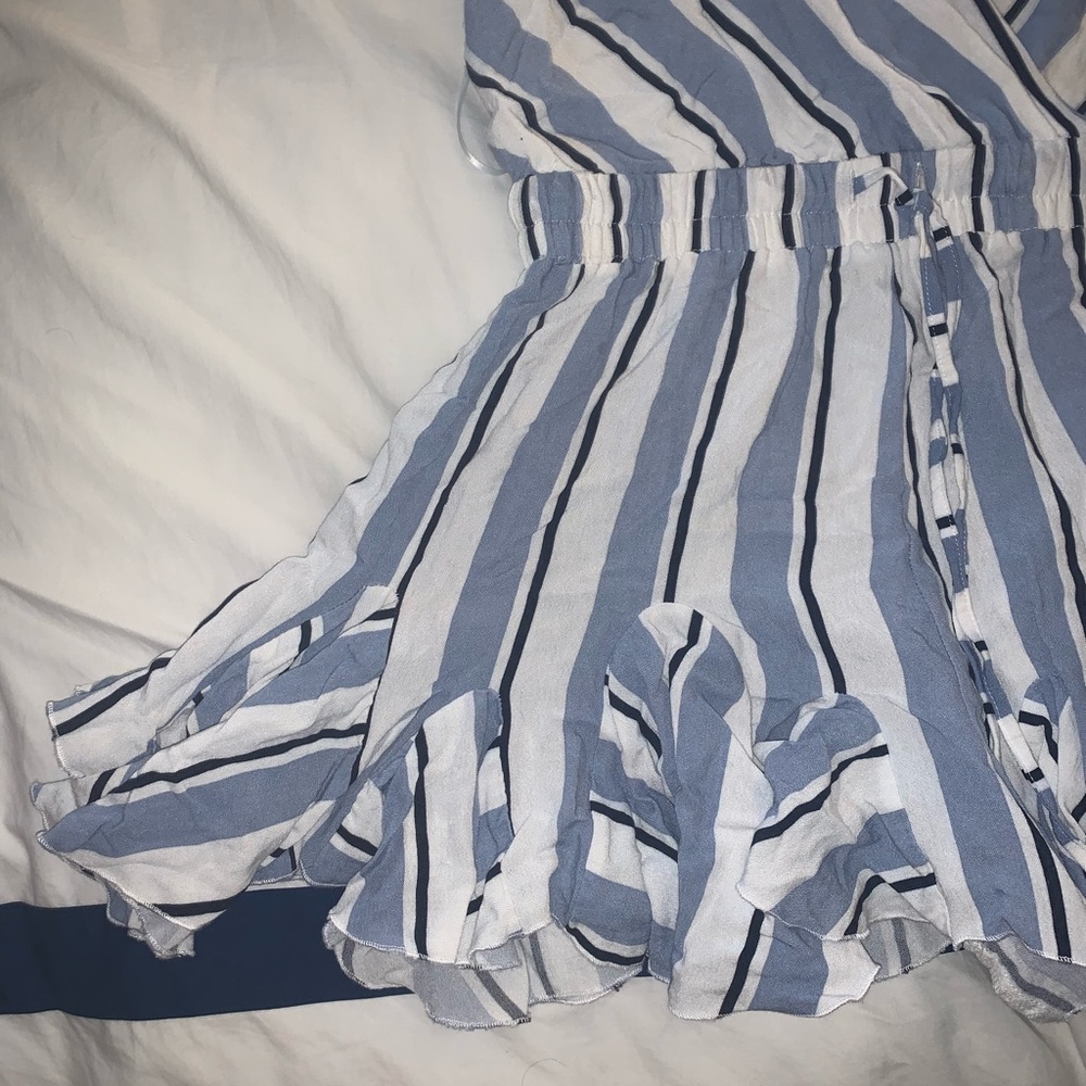 Fun & Flirty Striped Ruffle Romper - Picture 2 of 4